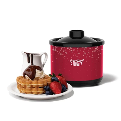 So Yummy by bella Mini Dipper Red: Electric Fondue Set, 2 Cup Capacity, Dishwasher-Safe, 1-Year Warranty