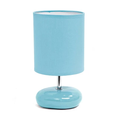 Creekwood Home 10.24 Traditional Mini Round Rock Table Lamp Blue