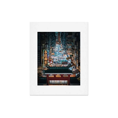 Deny Designs: Tristan Zhou Hong Kong Market, Modern Wall Art, 16x20 Cardstock Print