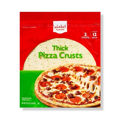 Thick Pizza Crusts - 24oz/2ct - Market Pantry