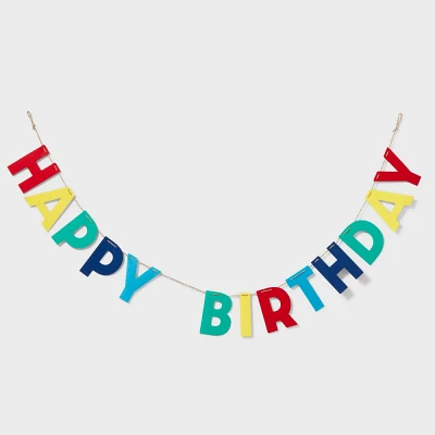 Felt Happy Birthday Banner - Spritz