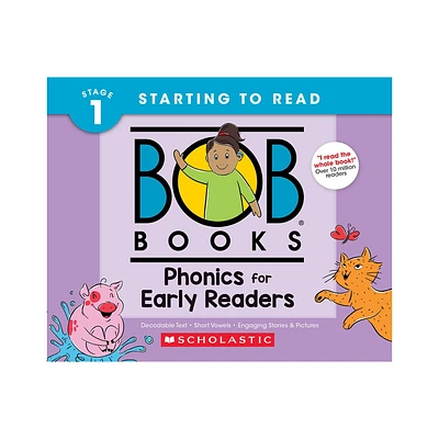 Bob Books - Phonics for Early Readers Hardcover Bind-Up Phonics, Ages 4 and Up, Kindergarten (Stage 1: Starting to Read) - by Liza Charlesworth