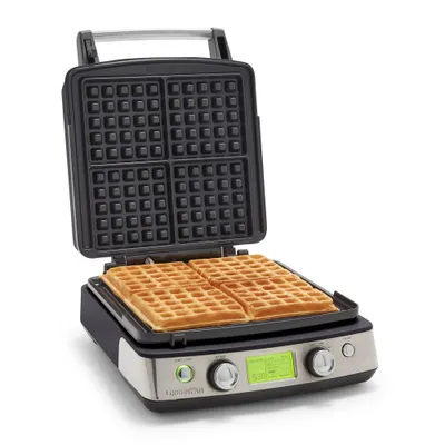 GreenPan Elite Ceramic Nonstick 4 Square Waffle Maker - : Steel, Wash