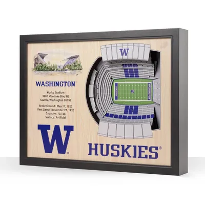 NCAA Washington Huskies 25-Layer StadiumViews 3D Wall Art