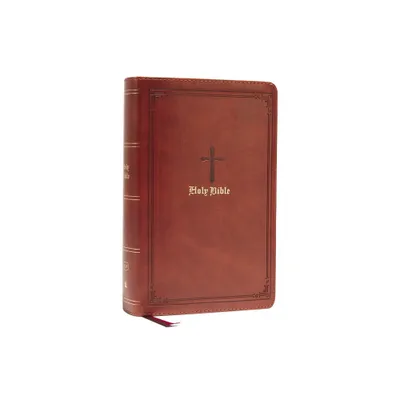 KJV Holy Bible: Large Print Single-Column with 43,000 End-Of-Verse Cross References, Brown Leathersoft, Personal Size, Red Letter, Comfort Print: