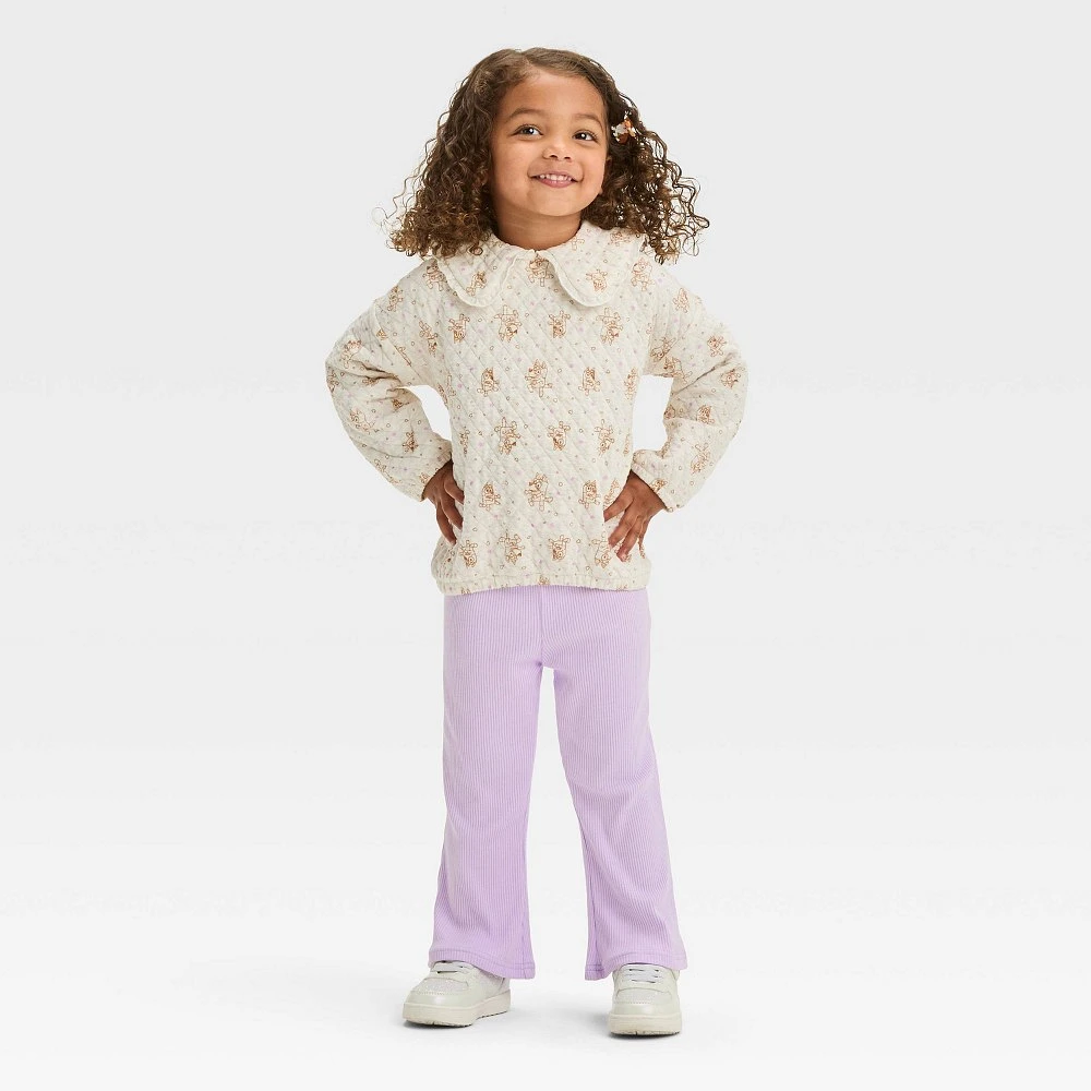 Toddler Girls Bluey 2pc Quilted Fleece Pullover and Pants Set