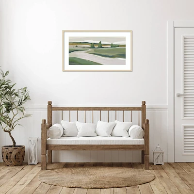 Amanti Art 41x24 Peaceful Green Landscape by Jacob Q Wood Framed Wall Art Print