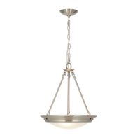 15 3-Light Pendant with Frosted Glass Shade (Includes LED Light Bulb) Dark Bronze - Cresswell Lighting