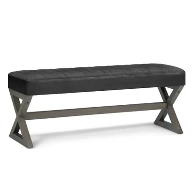 WyndenHall David Large Ottoman Bench : Upholstered Entryway, Bedroom Furniture, End of Bed Seating