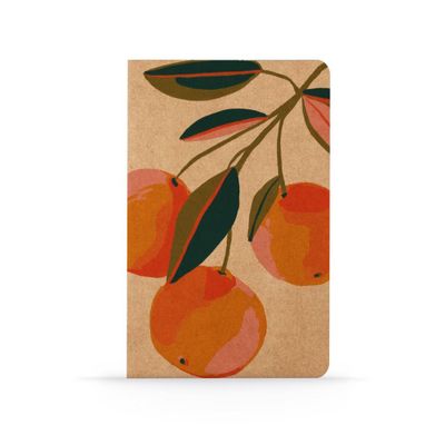 Composition Notebook College Ruled Orange Grove Kraft Layflat - Denik: Soft Cover, 144 Pages, Sewn Binding, 5.125x8.25