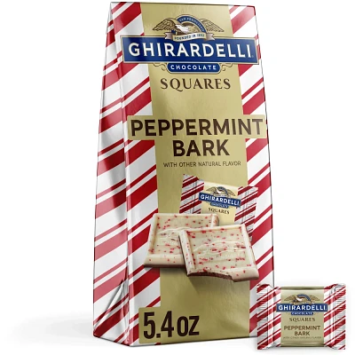 Ghirardelli Christmas Peppermint Bark Chocolate Squares - 5.4oz