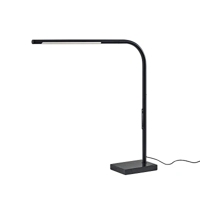 Adesso Cullen Desk Lamp (Includes LED Light Bulb) with Smart Switch Black: ETL Listed, Metal Shade, Touch Sensor, Dimmable