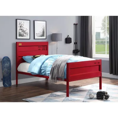 Acme Furniture Cargo 79 Full Bed Red: Metal Frame, Canvas Upholstery, No Box Spring Needed