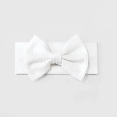 Baby Girls Textured Bow Headwrap - Cloud Island Ivory