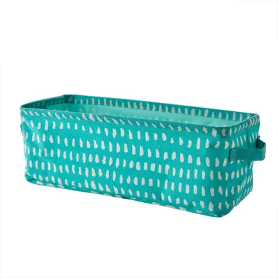 Dotty Waves Kids Collapsible Storage Bin Aqua - SKL Home