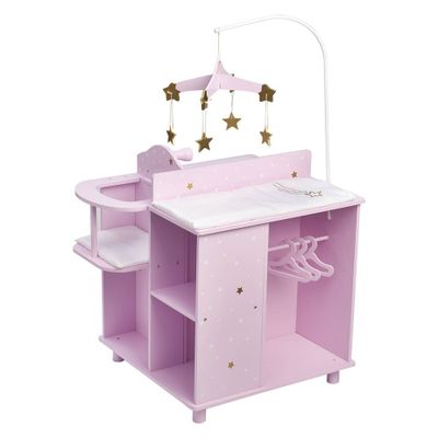 Olivias Little World Twinkle Stars Princess Doll Changing Station Lilac/White