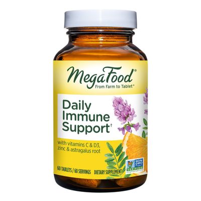 MegaFood Daily Immune Support with Vitamin C, Vitamin D3 & Zinc Vegetarian Tablets - 60ct