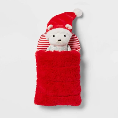 Polar Bear Kids Mini Plush with Sleeping Bag - Pillowfort