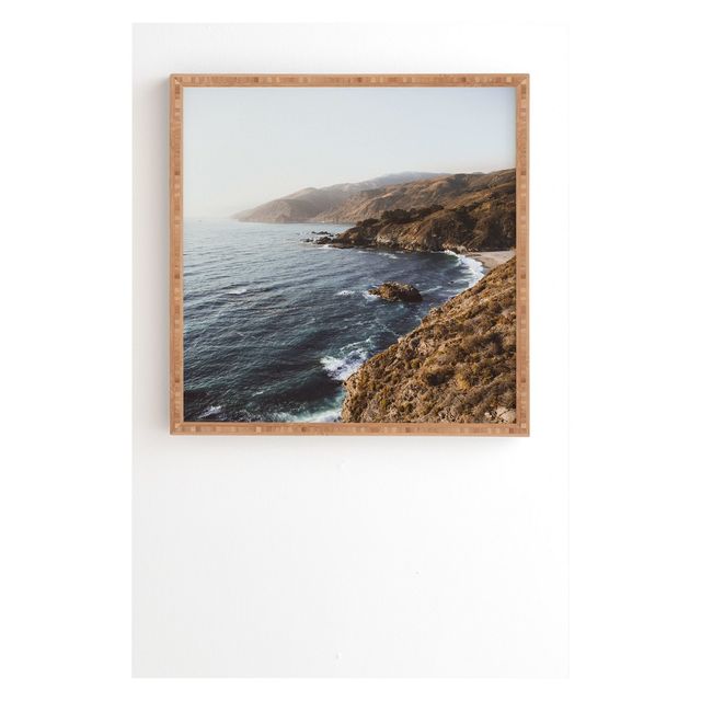 Garrett Lockh The Waves Framed Wall Art Blue