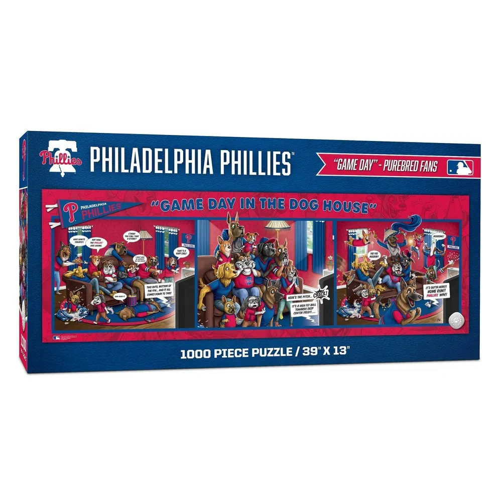 Philadelphia Phillies MLB Philadelphia Phillies Game Day in the Dog House  Puzzle - 1000pc | MarketFair Shoppes