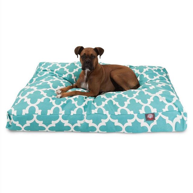 Majestic Pet Trellis Rectangle Dog Bed - Teal - Extra Large - XL