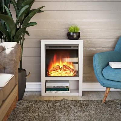 Cadella Electric Fireplace Mantel  Oak - Room & Joy