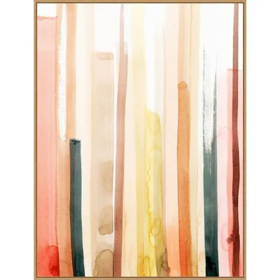 32 x 42 Coral Reach I by Grace Popp Framed Canvas Wall Art Print - Amanti Art: Modern Lithograph, Polystyrene Frame