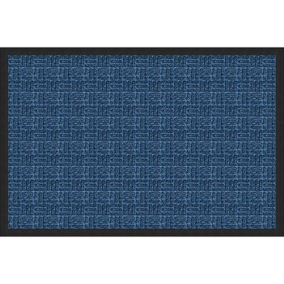 2x3 Gate Keeper Doormat Blue - Apache Mills: Indoor Outdoor Mat, Recycled Rubber, Fade & Stain Resistant