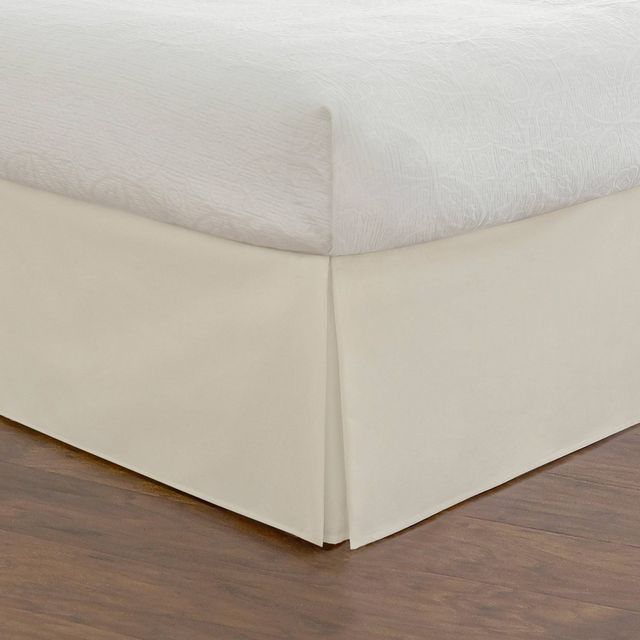 Todays Home Queen Microfiber Tailored Bed Skirt Ivory: Easy Care, Polyester, Machine Washable