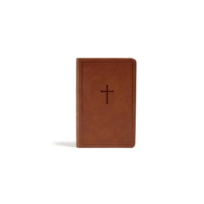 CSB Personal Size Bible, Brown Leathertouch - by Csb Bibles by Holman (Leather Bound)