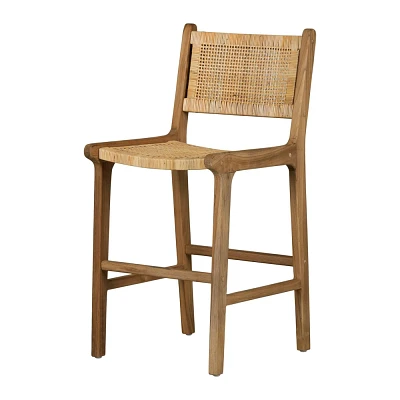 South Shore Balka Counter Height Barstool Rattan/Natural