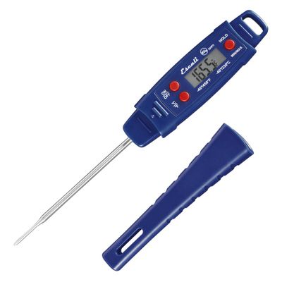 Escali Waterproof Digital Thermometer Blue: Kitchen & Meat Thermometer, Stainless Steel Probe, Digital Display