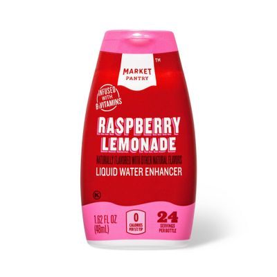 Raspberry Lemonade Liquid Water Enhancer Drops - 1.62 fl oz - Market Pantry