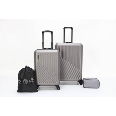 Skyline Hardside Checked 4pc Luggage Set