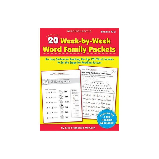 20 Week by Week Word Family Packets - (Teaching Resources) by Lisa Fitzgerald McKeon (Paperback)