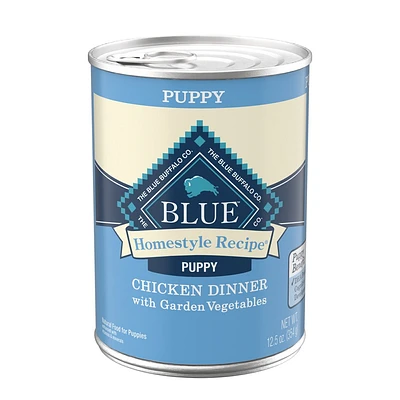 Blue Buffalo Homestyle Recipe Natural Puppy Wet Dog Food Chicken Dinner with Garden Vegetables - 12.5oz