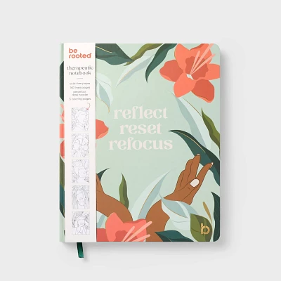 Black History Month Be Rooted 8x10 Reflect Reset Refocus Coloring Notebook Sage Green