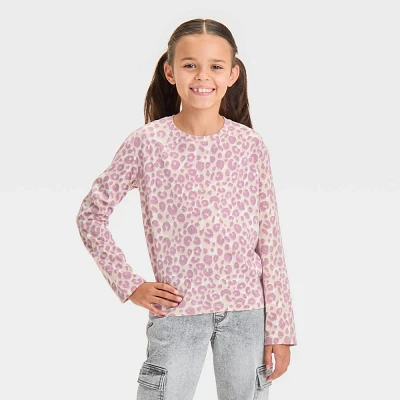 Girl Long Sleeve Leopard T-Shirt