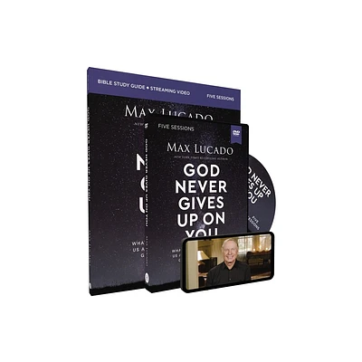 God Never Gives Up on You Study Guide with DVD - by Max Lucado (Paperback)