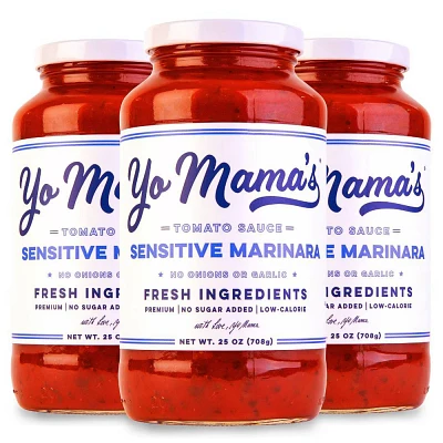 Yo Mamas Sensitive Marinara Tomato Sauce - 3ct / 75oz