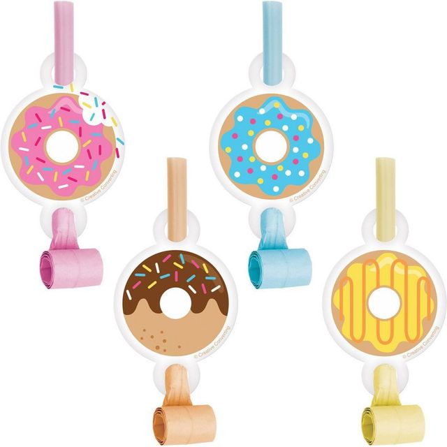 24ct Donut Time Party Blowers