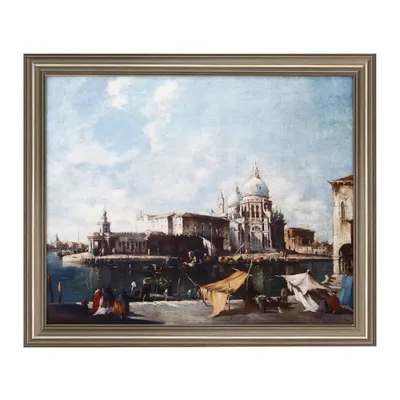 29x24 The Grand Canal in Venice Wall Art - A&B Home: Digital Reproduction, Art Deco Style, Wood Composite Frame