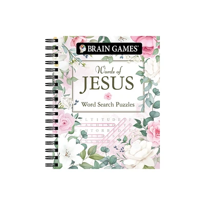 Brain Games - Words of Jesus Word Search Puzzles (320 Pages) - (Brain Games - Bible) by Publications International Ltd & Brain Games (Spiral Bound)