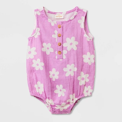 Baby Girls Gauze Floral Romper