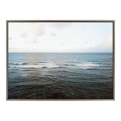 28 x 38 Sylvie Where the Ocean Meets the Sky Canvas by Rachel Dowd - Kate & Laurel All Things Decor: Modern Seascape