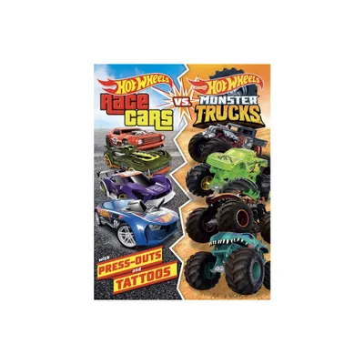 Hot Wheels: Race Cars vs. Monster Trucks - by Mattel (Paperback)