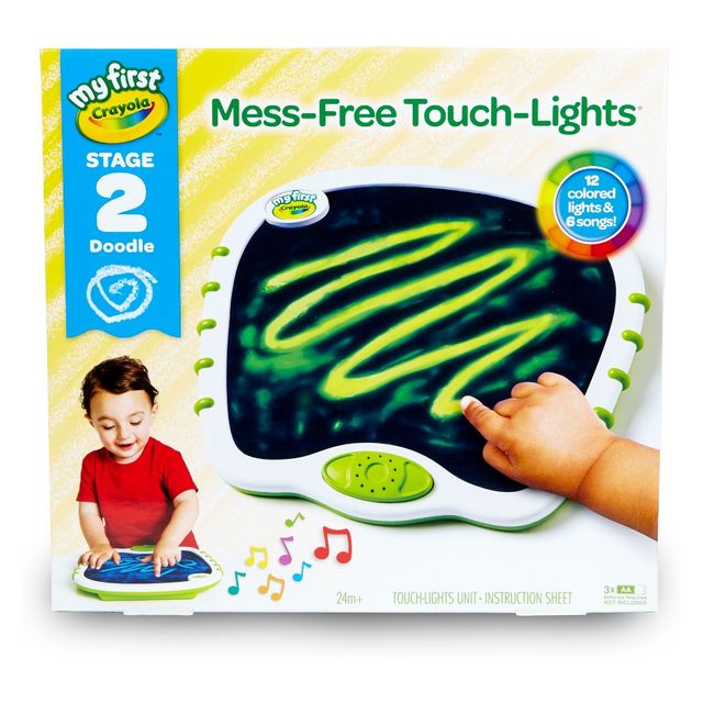 Crayola Mess Free Touch Lights Stage 2: Toddler Doodle Board, Mess-Free Coloring, Creative Activity, Ages 2+