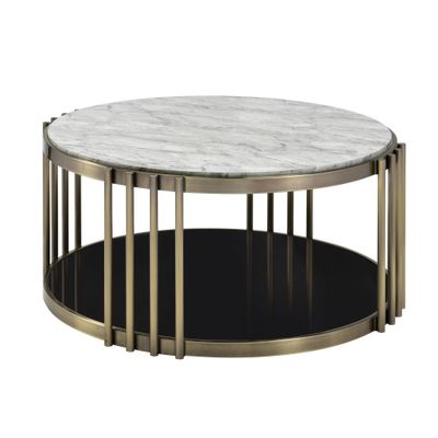 Solstice Glam Coffee Table Antique Brass - HOMES: Inside + Out