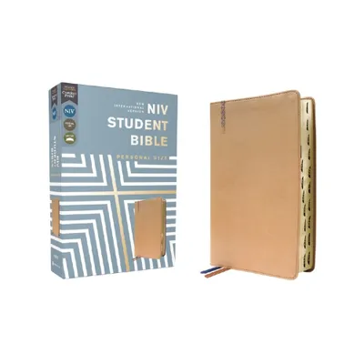 Niv, Student Bible, Personal Size, Leathersoft, Tan, Thumb Indexed, Comfort Print - by Zondervan (Leather Bound)