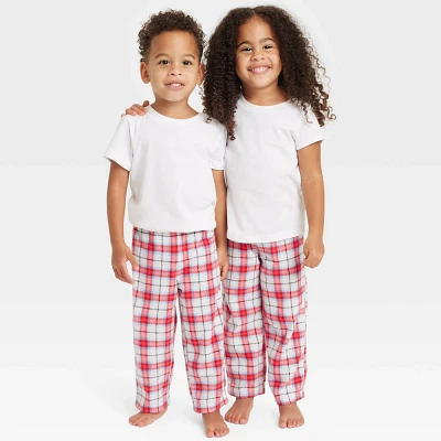 Toddler Plaid Microfleece Holiday Matching Family Pajama Pants